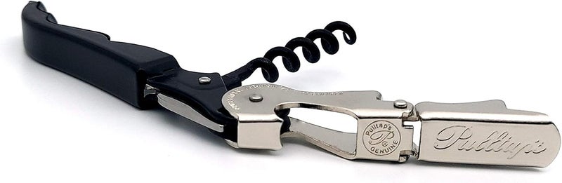 Pulltap's Genuine Classic 500 LEFT-HANDED Waiter's Corkscrew – Double-Hinged Wine Key with Hinged Foil Cutter – Patented Design – Made in Spain – Black (Negro) - Image 2